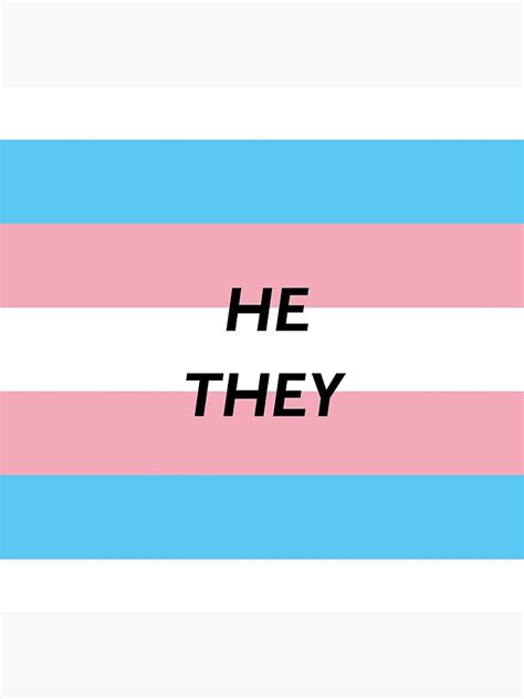 Hethey Pronoun Trans Flag Pin For Sale By Cjdesigns7 Redbubble