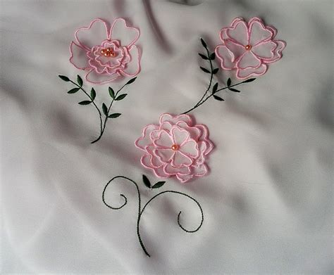 Machine Embroidery Designs 3d Flowers Ith Roses With Branch Etsy
