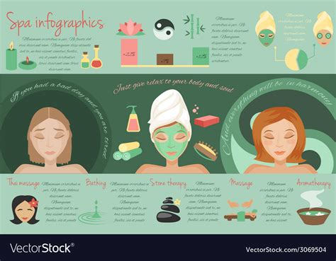 Spa Infographics Set Royalty Free Vector Image