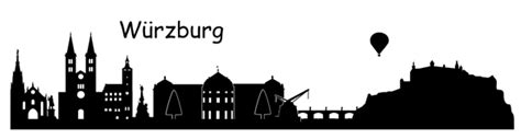 Wandspruchde Skyline Würzburg Wandtattoo