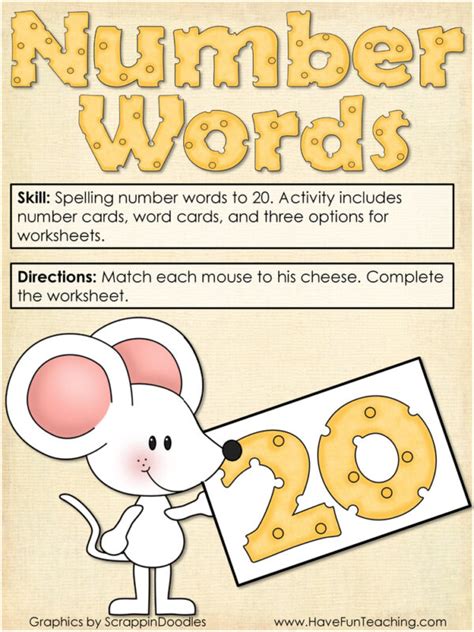 Number Words To 20 Activity Have Fun Teaching