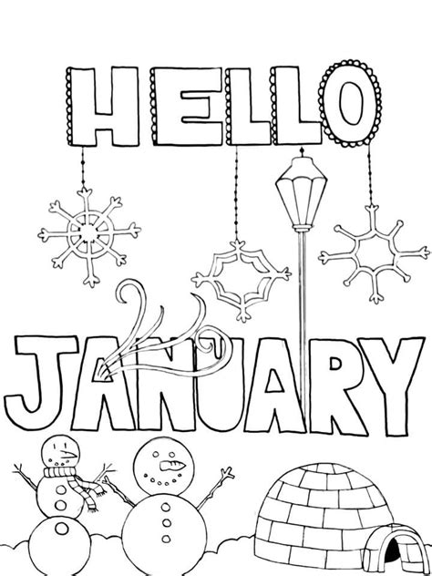 Hello January Coloring Page Free Printable Coloring Pages For Kids