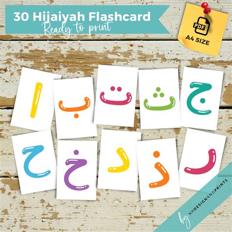 Pdf Soft Copy Printable Hijaiyah Flashcards Flashcard Hijaiyah Alif