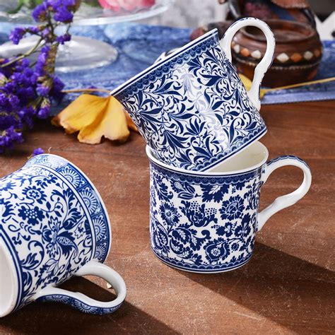 4.5 out of 5 stars. 320mL Classical Style Blue and White Porcelain Mugs Bone ...