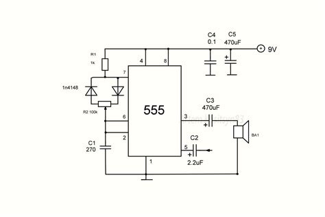 Sound Amplifier Class D On Timer 555 Electronic Chip
