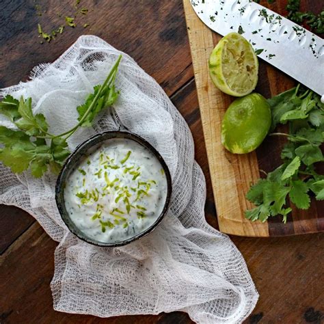 Fish tacos with cilantro lime sour cream. Cilantro Lime Crema - Healthy Ideas Place