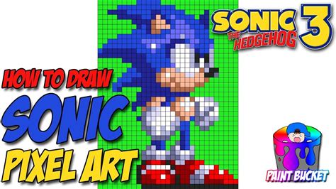 How To Draw Sonic The Hedgehog 3 Segas Sonic 16 Bit Pixel Art