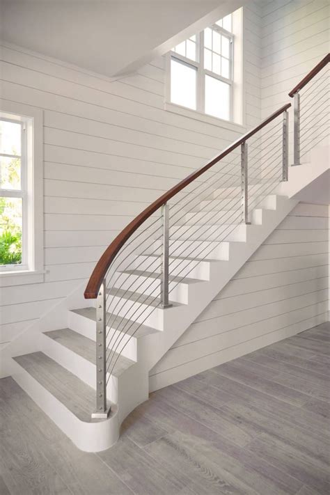 For each of these types of wrongful. Curved Rod Railing in 2020 | Modern staircase railing ...