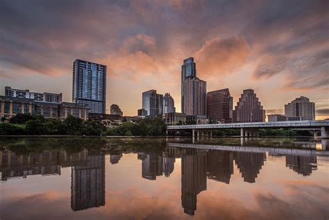 Austin Skyline Sunrise Reflection Photograph By Todd Aaron Fine Art