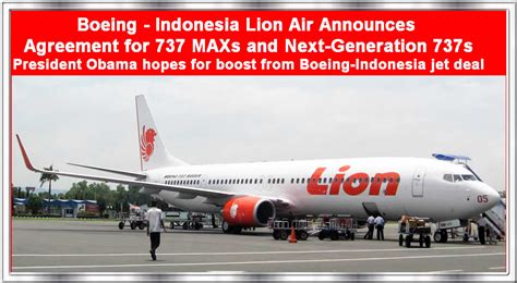 Boeing Indonesia Lion Air Announces Agreement For 737 Maxs And Next