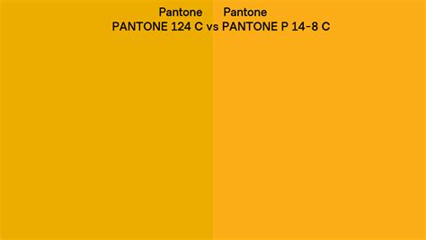 Pantone 124 C Vs Pantone P 14 8 C Side By Side Comparison