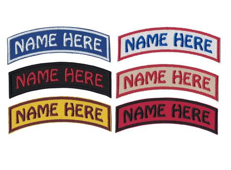 Arched Embroidered Patch Custom Patch Name Patch With Velcro