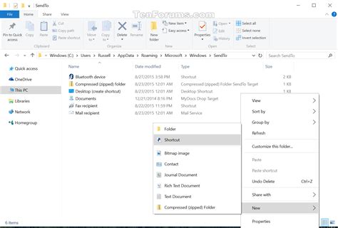 Add Quick Launch To Send To Context Menu In Windows 10 Tutorials