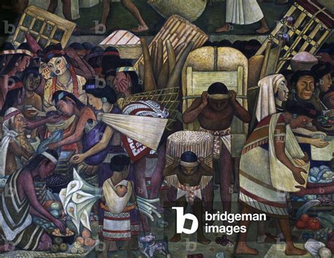Image Of Market Of Tlatelolco In Tenochtitlan 1945 By Diego Rivera 1886 1957 By Rivera