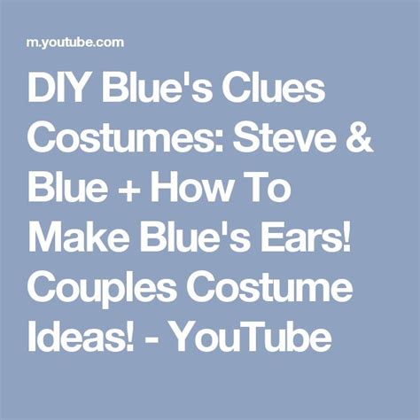 Diy Blue S Clues Costumes Steve Blue How To Make Blue S Ears