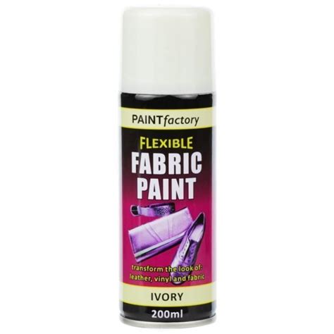 Ivory Fabric Spray Paint 200ml Flexible Clothes Aerosol Sprayster