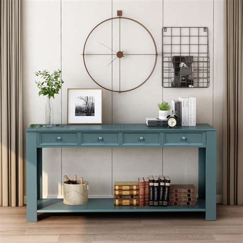 I built this console table at my home's balcony, using basic home tools. Console Table for Entryway Hallway Sofa Table with Storage ...