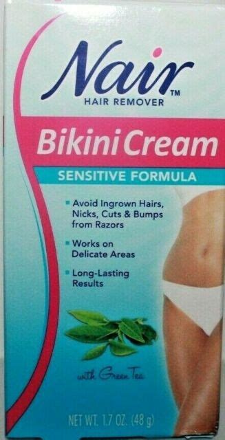 2 nair sensitive formula bikini cream hair remover with green tea two boxes for sale online ebay