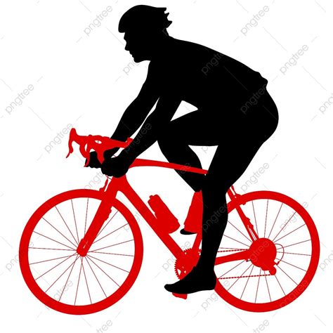 Silhueta De Um Ciclista Esportivo Em Um Fundo Branco Png Corpo Ilustra O Fundo Imagem Png E