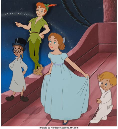 Peter Pan Peter Wendy Michael And John Production Cel Setup Lot