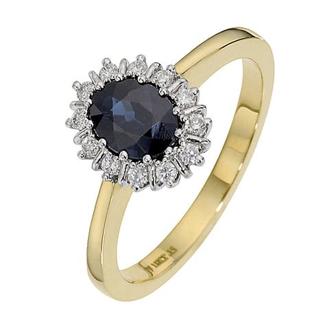 18ct Yellow Gold Sapphire And Diamond Ring Ernest Jones