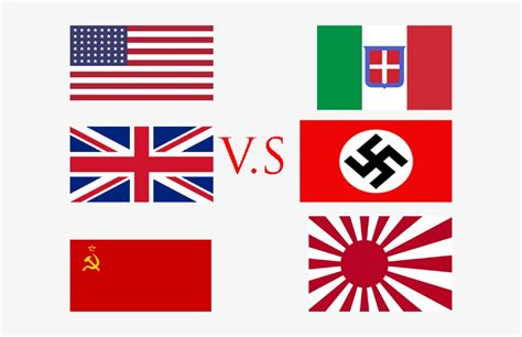 Allied Powers Vs Axis Powers In Ww2 Ww2 Allies And Axis Flags Free