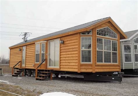 17 Delightful Log Cabin Style Mobile Homes Get In The