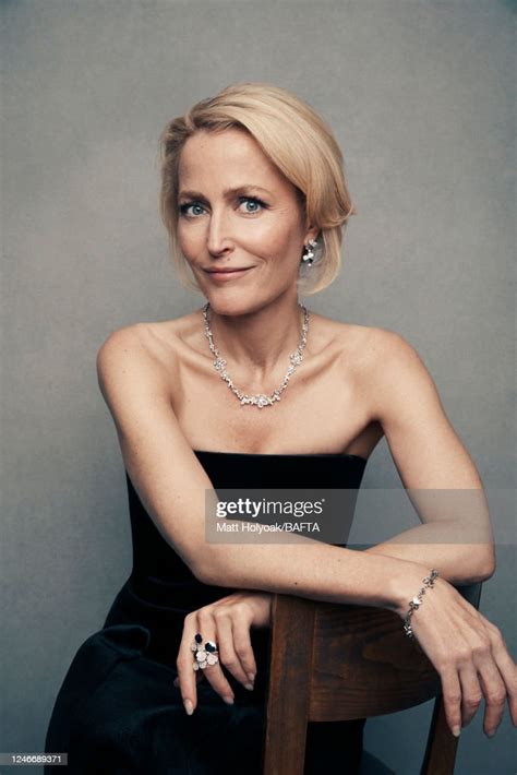 Actor Gillian Anderson Is Photographed At Ee British Academy Film