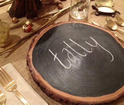 Chalked Charger Thanksgiving Tabletop Diy Craft Inspiration