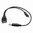 Micro USB Male To Female Host OTG Cable Black For Phones PC Tablets 