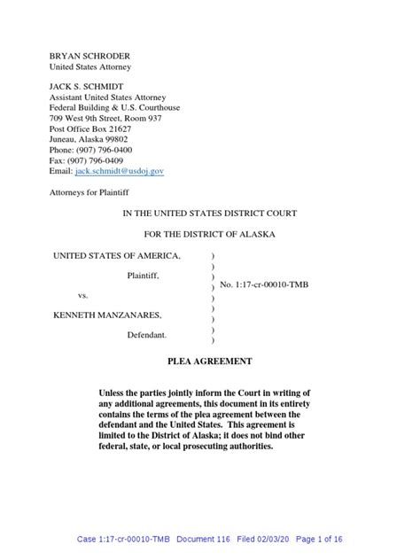Kenneth Manzanares Plea Pdf United States Federal Sentencing Guidelines Plea