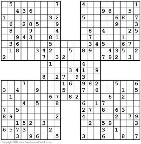 1001 Moderate Samurai Sudoku Puzzles Sudoku Puzzles Sudoku Sudoku