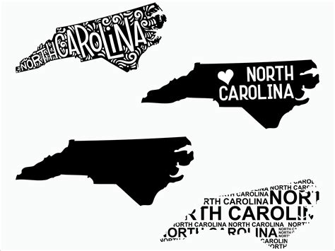 North Carolina Svg North Carolina Clipart North Carolina Etsy