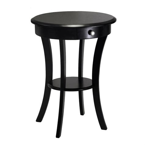 Shop Winsome Wood Black Round End Table At