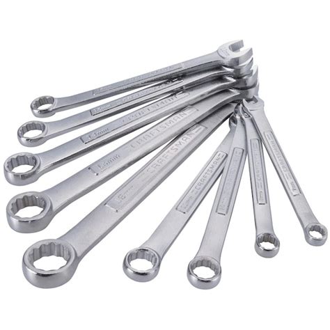 Craftsman 9 Piece 12 Point Metric Standard Combination Wrench Set In