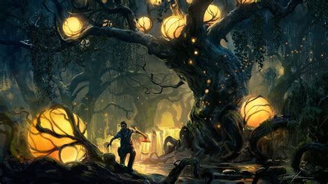 Artwork Fantasy Magical Art Forest Tree Landscape Nature Magic