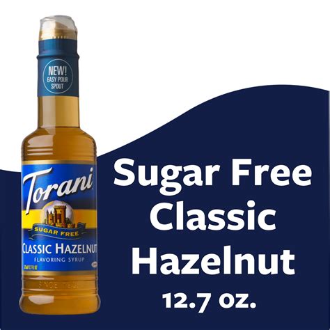 Buy Torani Sugar Free Classic Hazelnut Syrup Zero Calorie Authentic