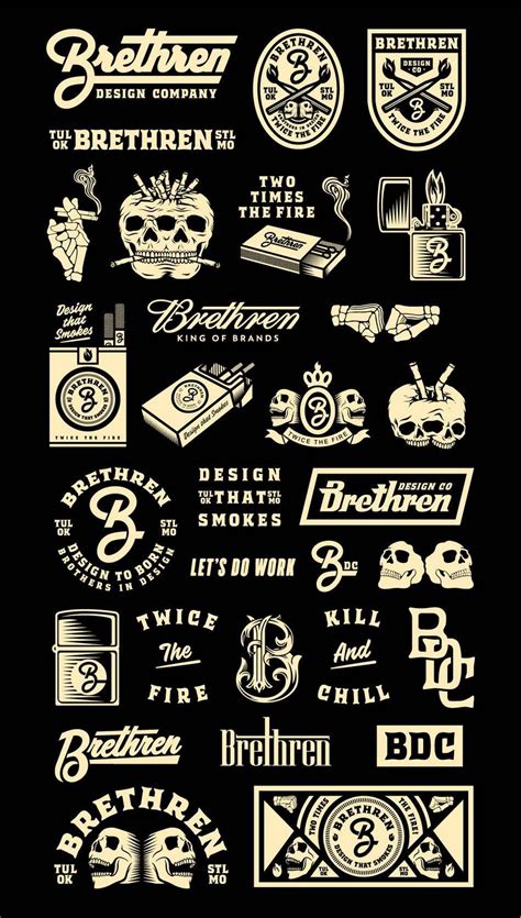 2aizstw Brethren Brand Graphics Vintage Logo Design