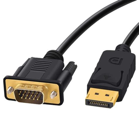 18m Displayport Dp Male To Vga Male Adapter Cable For Lenovo Dell Hp