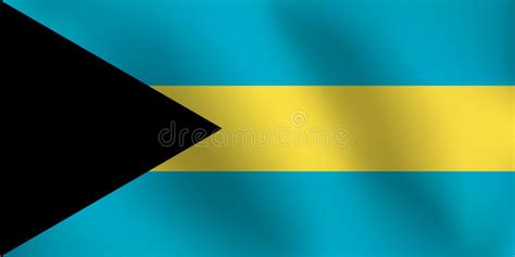 Flag Of Bahamas Vector Illustration Stock Vector Illustration Of