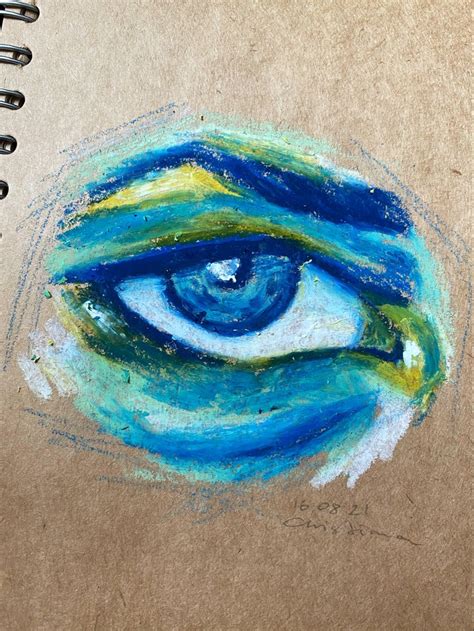 Oil Pastel Drawing Of An Eye Oil Pastels Painting Painting And Drawing