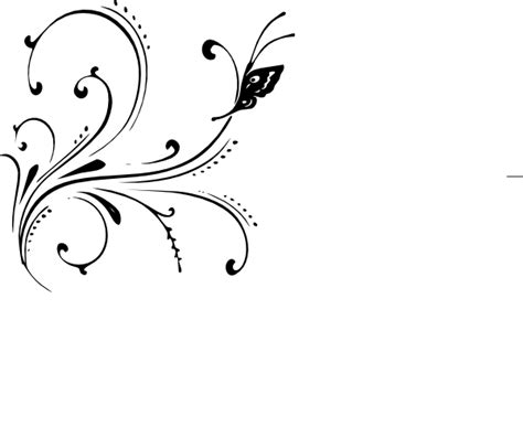Black Butterfly Swirl Clip Art At Vector Clip Art Online