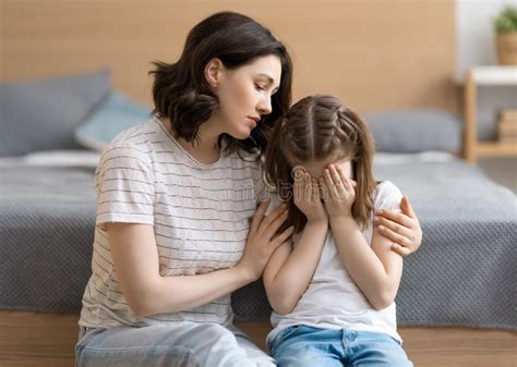 Mother Is Feeling Sorry For A Crying Child Stock Photo Image Of