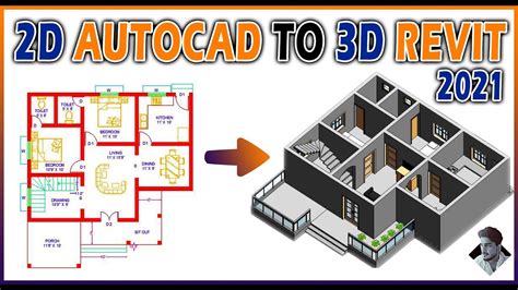 2d Autocad Drawing To 3d Revit Model Tutorial 2021 Version Youtube