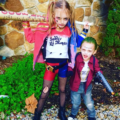Diy Harley Quinn And Joker Costume Sibling Costume Cute Halloween