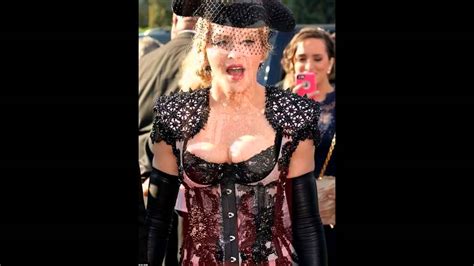 Madonna 56 Shimmies Huge Cleavage And Flashes Her Behind As She