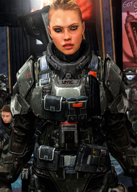 female odst close up by lordhayabusa357 female armor female soldier rpg character character