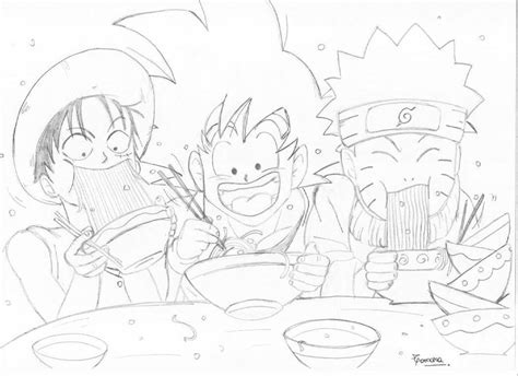 Luffy Goku Y Naruto By Tamaraygisela On Deviantart