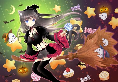 Halloween Anime Cute Wallpapers Wallpaper Cave