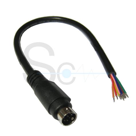 Mini Din 8 Pin Male To Stripping Tin Plated Cable